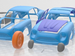 Aston Martin DB4GT Zagato 1960 Printable Car 3D-printmodel