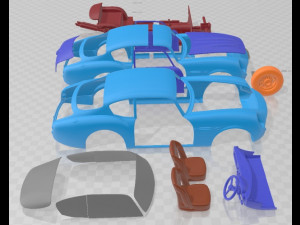 Aston Martin DB4GT Zagato 1960 Printable Car 3D Baskı Modeli