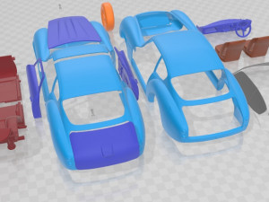 Aston Martin DB4GT Zagato 1960 Printable Car 3D Baskı Modeli