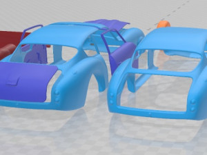 Aston Martin DB4GT Zagato 1960 Printable Car 3D Baskı Modeli