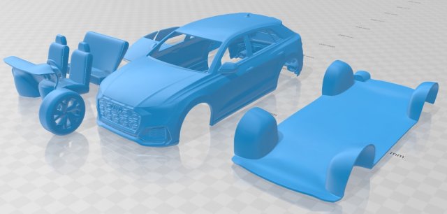 Audi Q8 RS 2020 Printable Car Modèles 3D en vedette .c4d .max .obj .3ds .fbx .stl .blend 