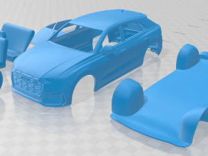 Carro imprim&iacute;vel Audi Q8 RS 2020 Modelo de Impressão 3D