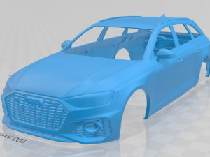 Audi RS4 Avant 2020 Printable Body Car Modelo de impresión 3D