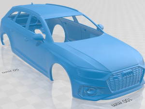Audi RS4 Avant 2020 Printable Body Car 3D Baskı Modeli