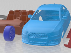Audi Q3 2019 Printable Car 3D Baskı Modeli