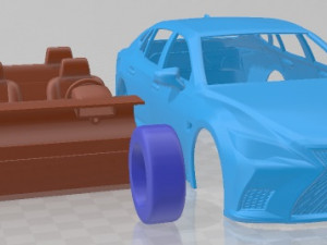 Lexus LS 2021 Printable Car 3D प्रिंट मॉडल