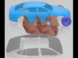 Lexus LS 2021 Printable Car 3D प्रिंट मॉडल