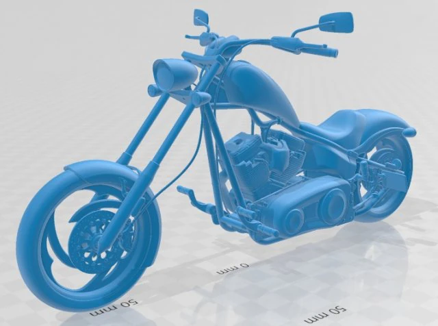 Big Dog K9 Chopper Printable Motorbike 3D Print Model .c4d .max .obj .3ds .fbx .stl .blend 
