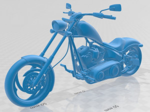 Big Dog K9 Chopper Printable Motorbike 3D Print Model