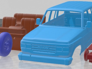 Toyota Land Cruiser J60 US 1987 Printable Car Modello di stampa 3D