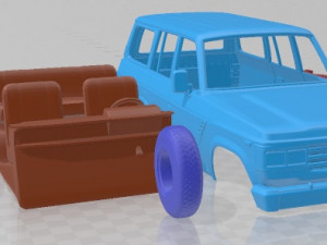Toyota Land Cruiser J60 US 1987 Printable Car 3D Print Model