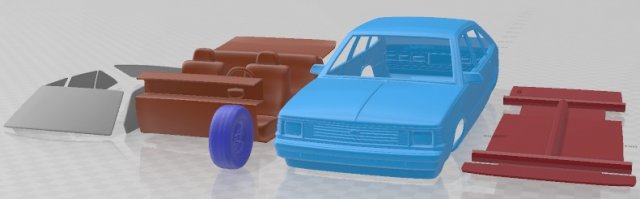 Chevrolet Citation 1980 Printable Car 3D Принт Модель .c4d .max .obj .3ds .fbx .stl .blend 