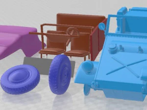 Volkswagen Kubelwagen 1945 Printable Car 3D Print Model