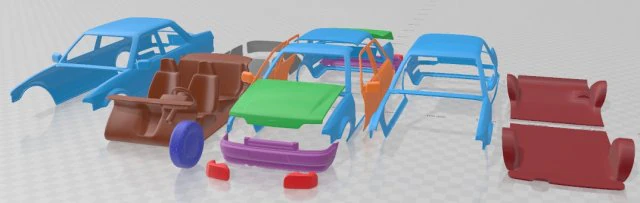 Orion 1986 Printable Car in separate parts 3D Print Model .c4d .max .obj .3ds .fbx .stl .blend 