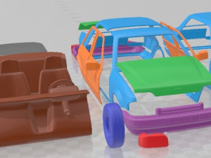Orion 1986 Printable Car in separate parts 3D Print Model
