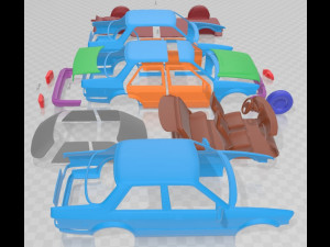 Orion 1986 Printable Car in separate parts 3D Print Model