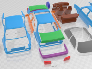 Orion 1986 Printable Car in separate parts 3D Print Model