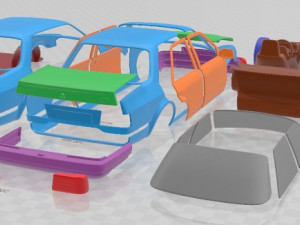 Orion 1986 Printable Car in separate parts 3D Print Model