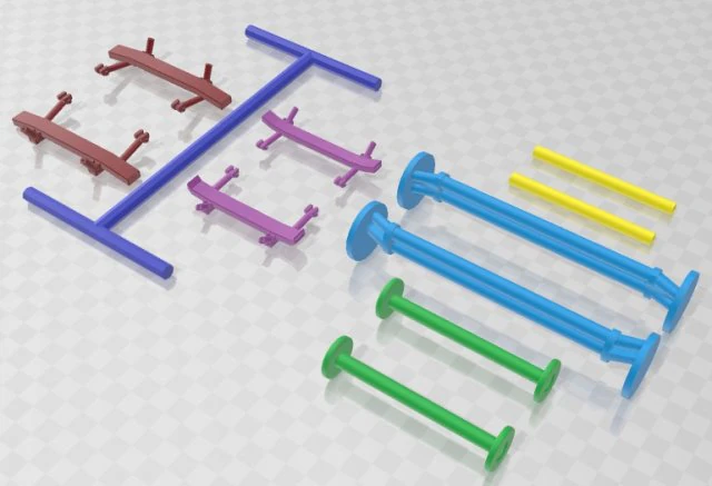 Universal Axles Pack 1 Printables 3D Print Model .c4d .max .obj .3ds .fbx .stl .blend 