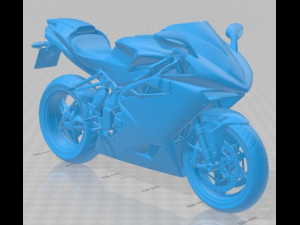 MV Agusta F4 2010 Printable Motorbike 3Dプリントモデル