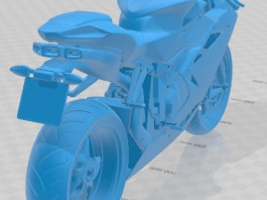 MV Agusta F4 2010 Printable Motorbike 3Dプリントモデル