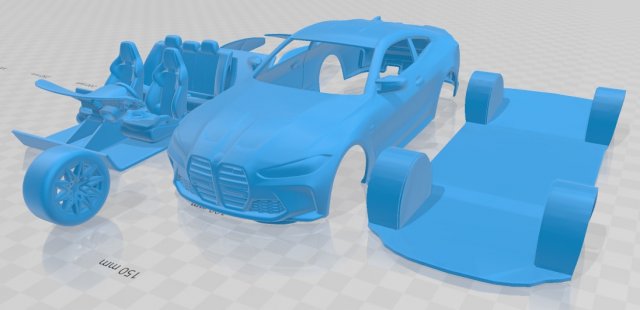 M4 G82 2021 Printable Car 3D-printmodel .c4d .max .obj .3ds .fbx .stl .blend 