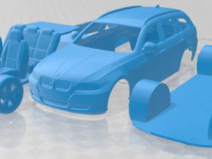 Carro imprim&iacute;vel S&eacute;rie 3 E91 Estate 2006-2011 Modelo de Impressão 3D