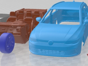 Volkswagen Golf Variant Basic 2021 Printable Car Modelo de impresión 3D