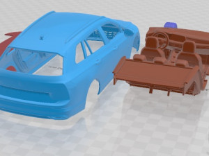 Volkswagen Golf Variant Basic 2021 Printable Car Modelo de Impressão 3D