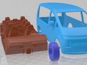 Hyundai Staria 2022 Printable Van Modelo de Impressão 3D