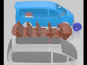 Hyundai Staria 2022 Printable Van Modelo de Impressão 3D