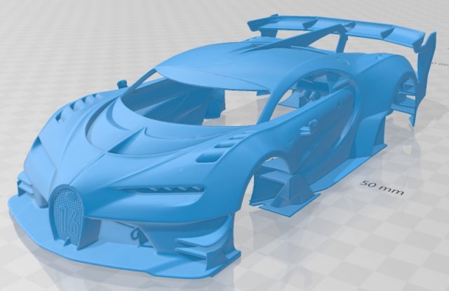 Bugatti Vision Gran Turismo 2015 Printable Body Car Modelo de impresión 3D .c4d .max .obj .3ds .fbx .stl .blend 