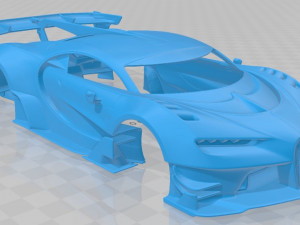 Bugatti Vision Gran Turismo 2015 Printable Body Car Modelo de impresión 3D