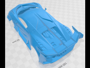 Bugatti Vision Gran Turismo 2015 Printable Body Car Modelo de impresión 3D