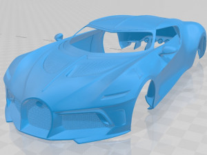 Bugatti Voiture Noire Printable Body Car 3D Print Model
