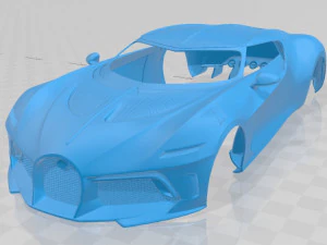 Carro com carroceria imprimível Bugatti Voiture Noire Modelo de Impressão 3D