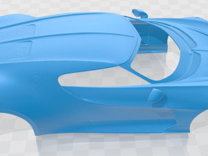 Bugatti Voiture Noire Printable Body Car 3D Print Model