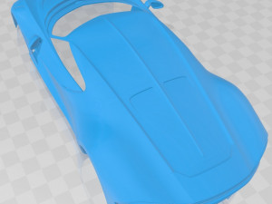 Bugatti Voiture Noire Printable Body Car 3D Print Model