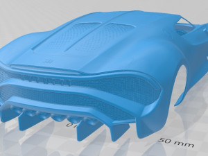Bugatti Voiture Noire Printable Body Car 3D Print Model