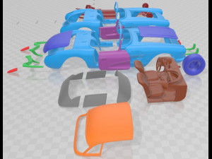 Chevrolet Corvette Coupe 1960 Printable Car 3D-printmodel