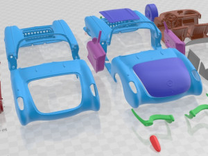 Chevrolet Corvette Coupe 1960 Printable Car 3D-printmodel