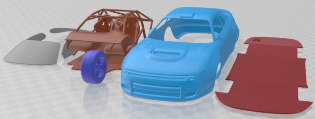 Toyota Celica WRC Carlos Sainz 1991 Printable Car 3D-printmodel .c4d .max .obj .3ds .fbx .stl .blend 