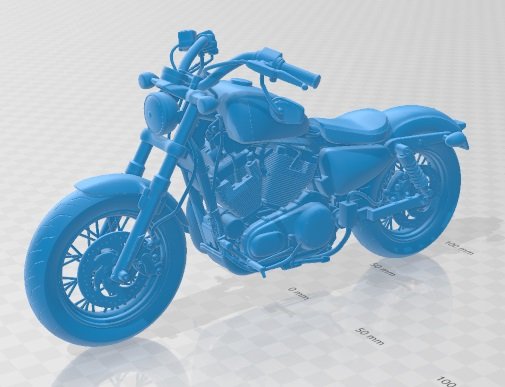 Harley Davidson Sportster Forty Eight 2015 Printable Motorbike 3D 打印模型 .c4d .max .obj .3ds .fbx .stl .blend 