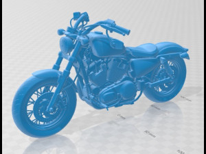 Harley Davidson Sportster Forty Eight 2015 Printable Motorbike 3D Print Model
