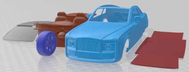 Sweptail 2017 Printable Car 3D printmodel .c4d .max .obj .3ds .fbx .stl .blend