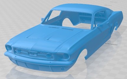 Mustang Fastback 1967 Printable Body Car Modèles 3D en vedette .c4d .max .obj .3ds .fbx .stl .blend 