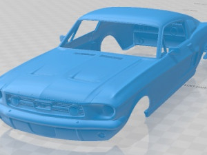 Mustang Fastback 1967 Printable Body Car Modelo de impresión 3D