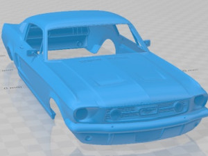Mustang Fastback 1967 Printable Body Car Modèles 3D en vedette