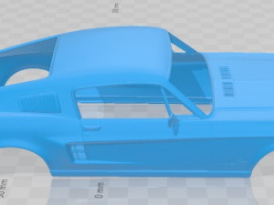 Mustang Fastback 1967 Printable Body Car Modèles 3D en vedette