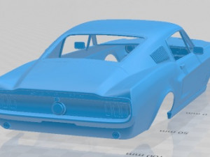 Mustang Fastback 1967 Printable Body Car Modèles 3D en vedette